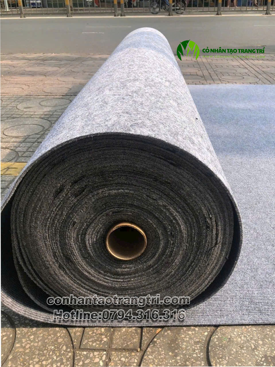 THẢM NỈ TRẢI SÀN DÀY MÀU XÁM NHẠT - Ảnh 2