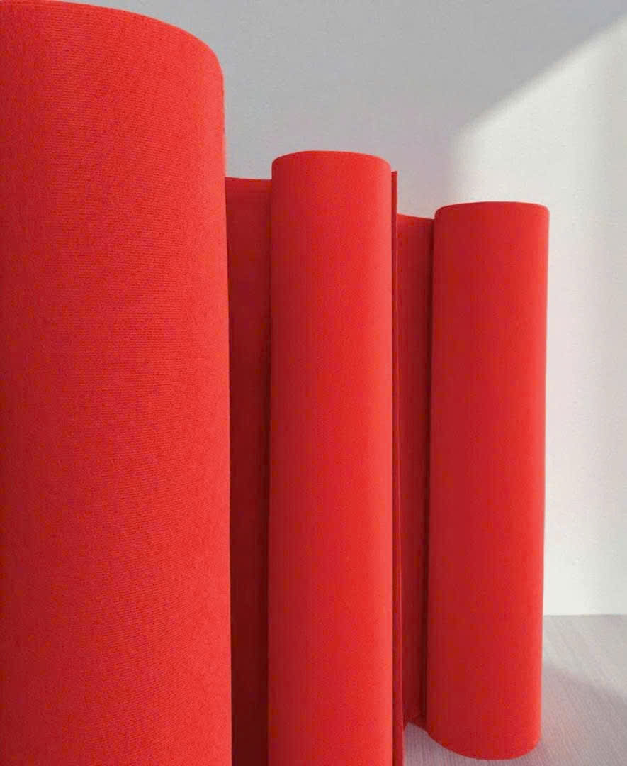 THẢM NỈ TRẢI SÀN DÀY MÀU ĐỎ TƯƠI - Ảnh 2